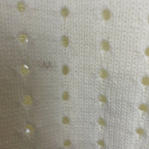 BKE Botique Buckle Ivory Sweater Pearl Open Knit Size Medium - Picture 8 of 8